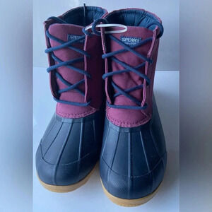 Sperry Kids Port Boot Purple Blue Water Resistant Duck Rain Boots 6M